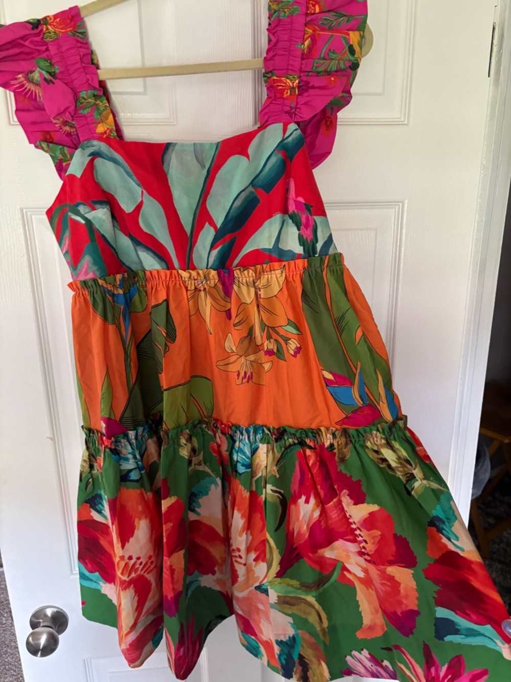 FARM Rio Vibrant Floral Mini Dress in Pink, Orange, Green, Red, Blue